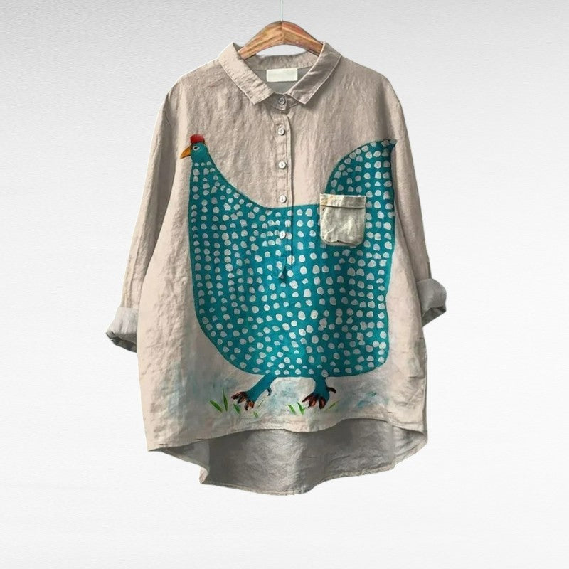 Céline | Elegante Blusa Estiva in Lino