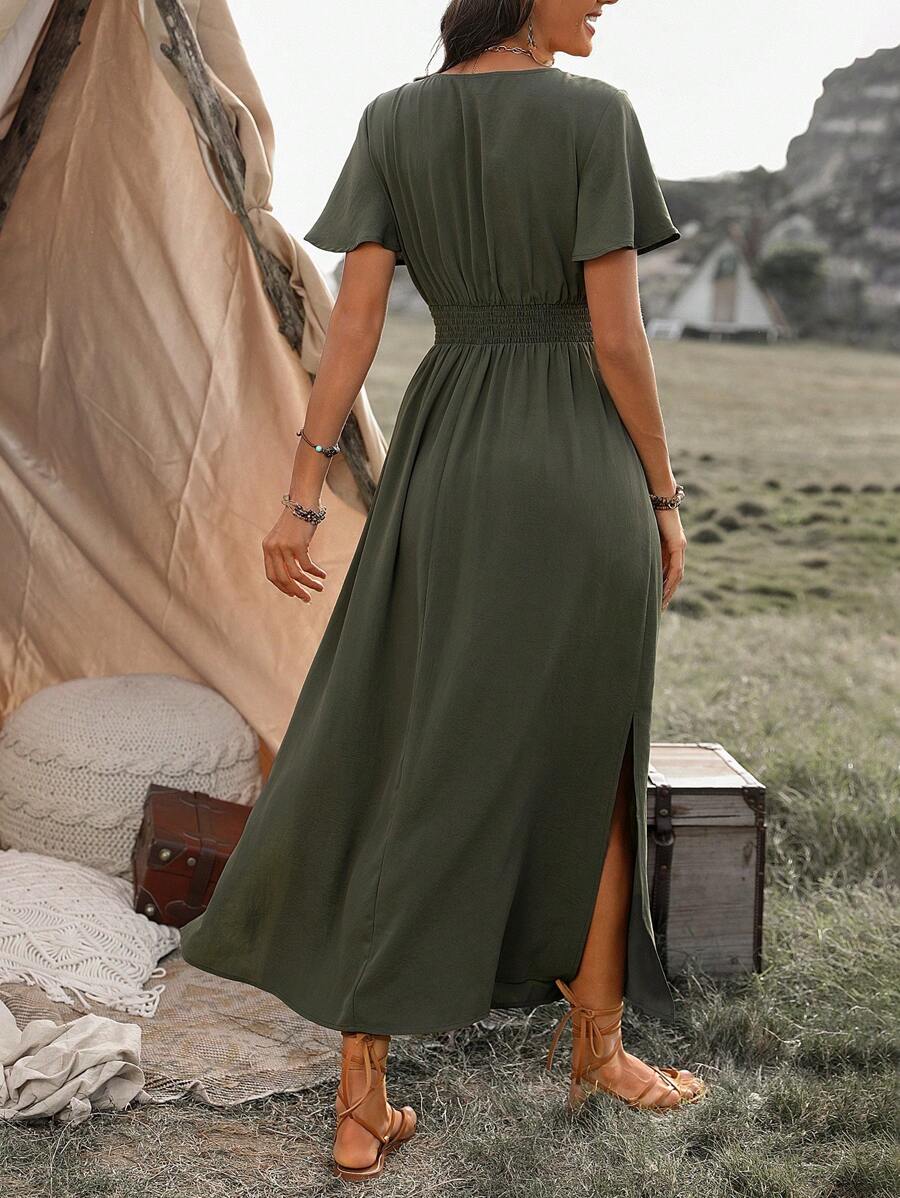 Odette | Maxi abito elegante con spacco