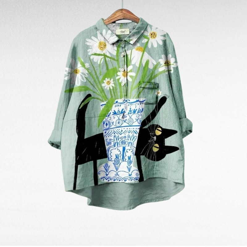 Alice | Elegante Blusa Estiva in Lino