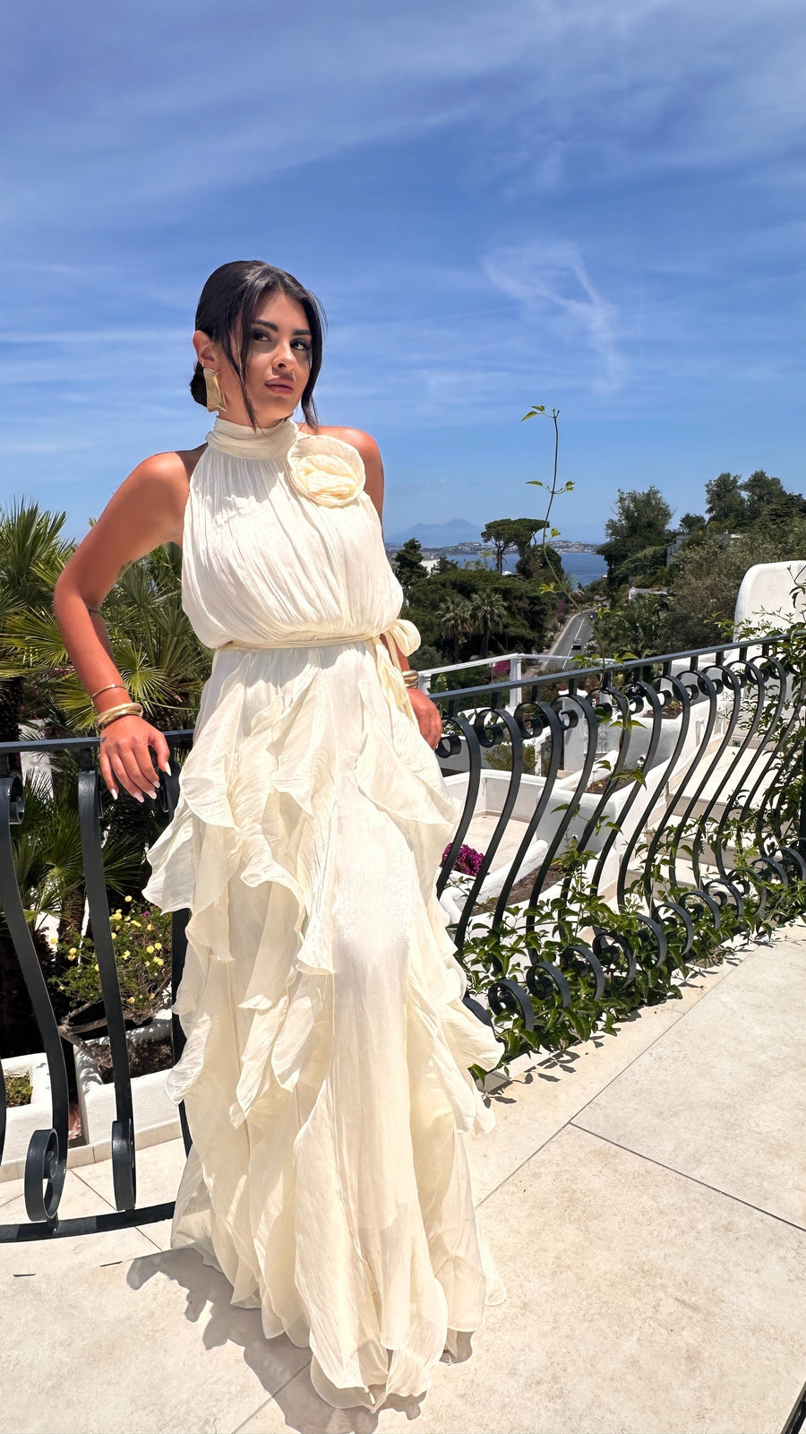 Modesta Milano™ |  Abito Syrenuse Cioccolato Crema