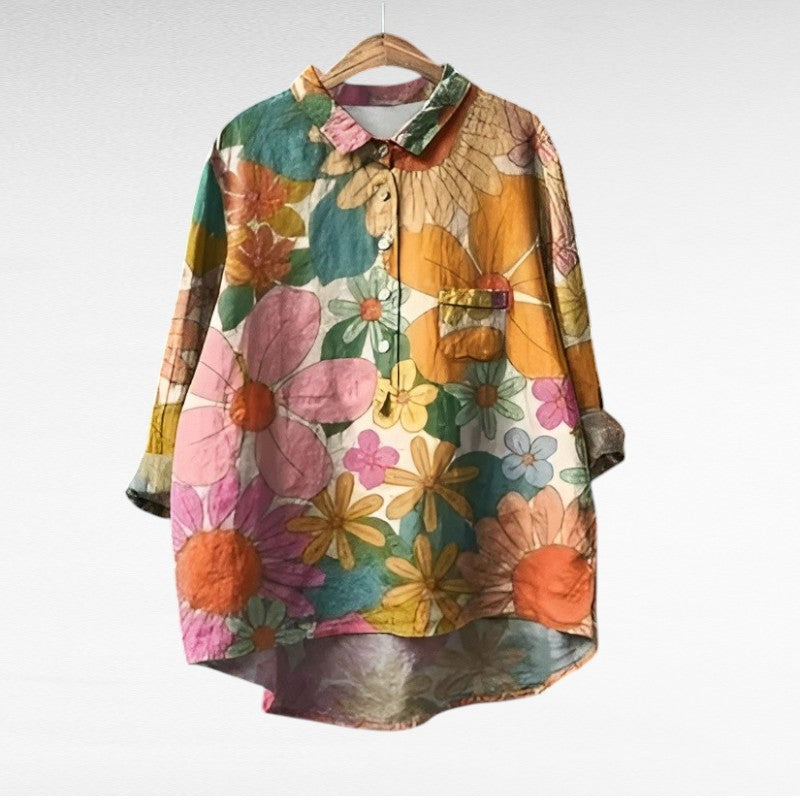 Camille | Elegante Blusa Estiva in Lino