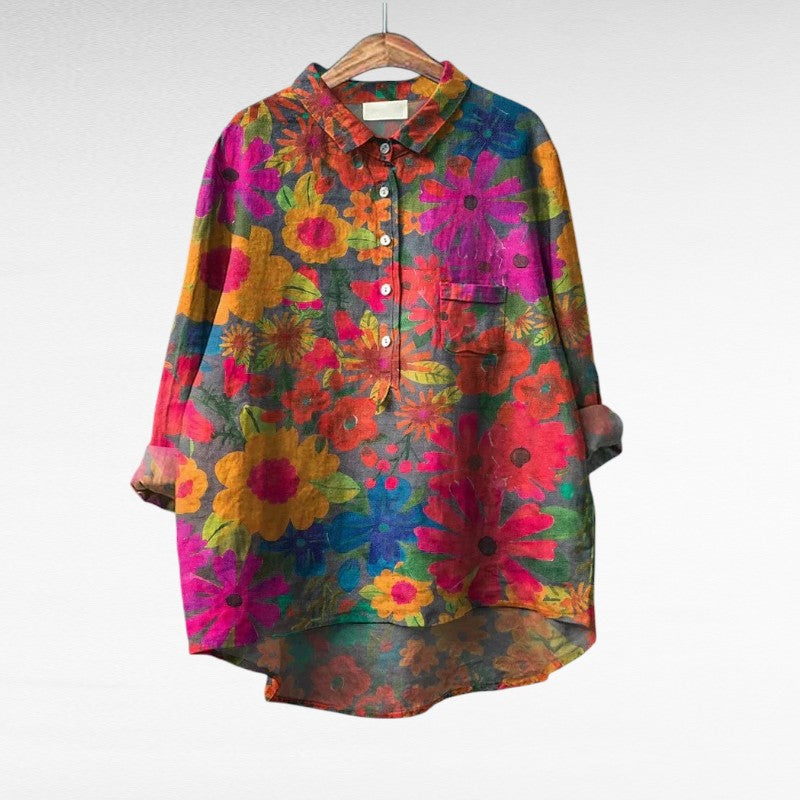 Émilie | Blusa Elegante in Lino per l'Estate