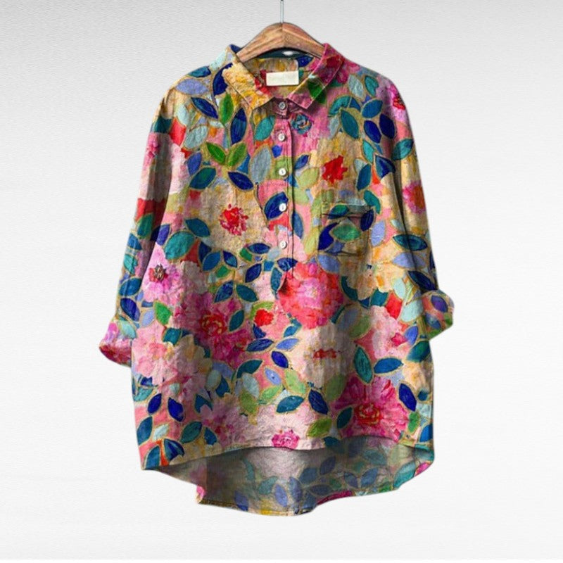 Claire | Elegante Blusa Estiva in Lino