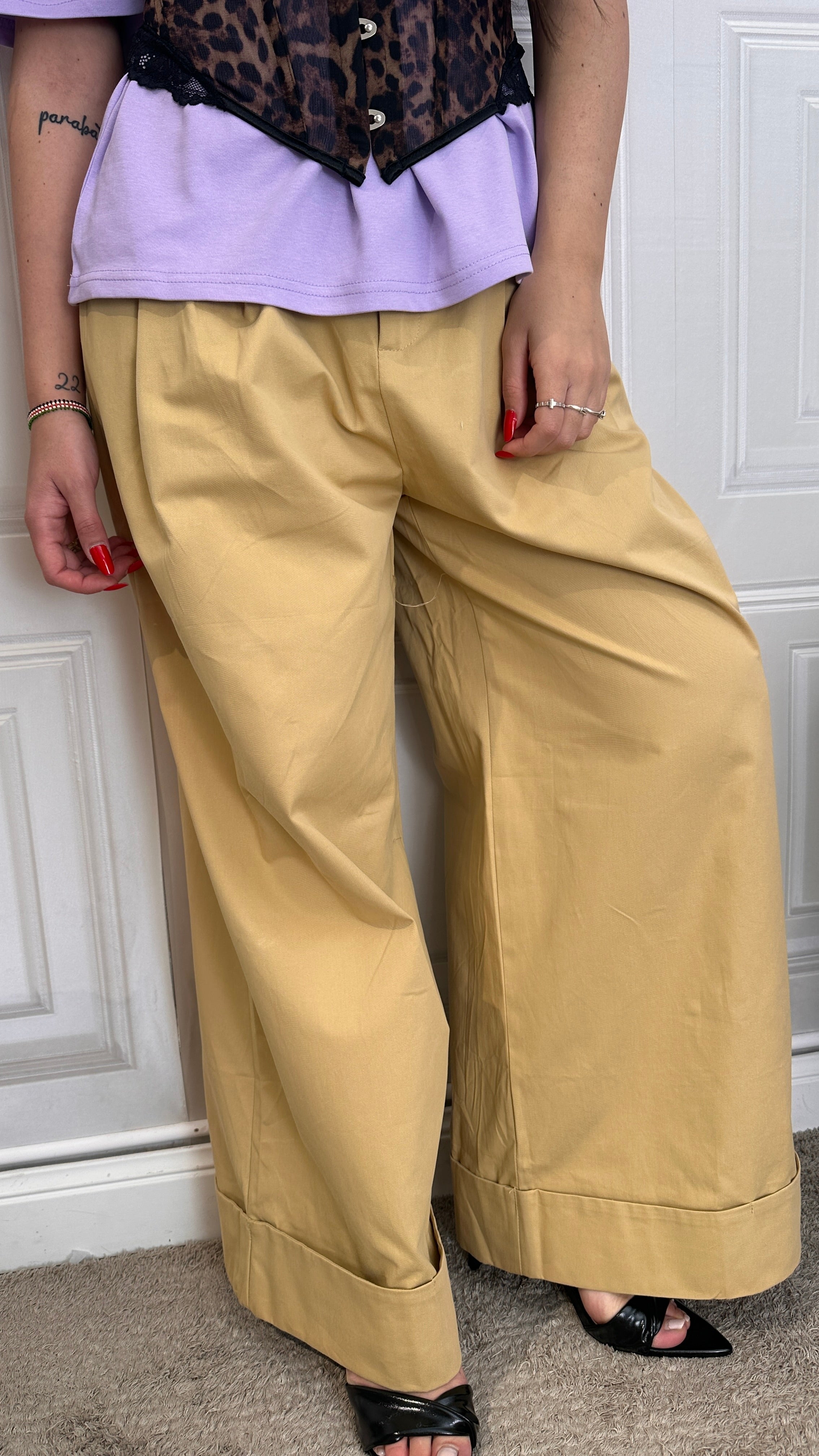Modesta Milano™ | Pantalone Egipt Beige
