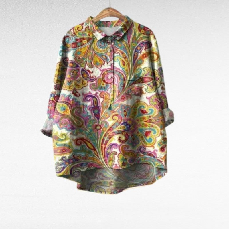 Élisa | Blusa Estiva Elegante in Lino