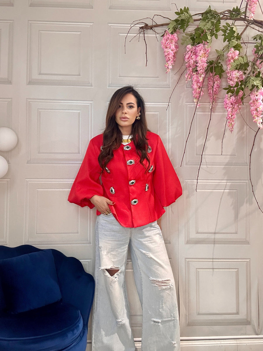 Modesta Milano™ | Giacca Serena  rossa