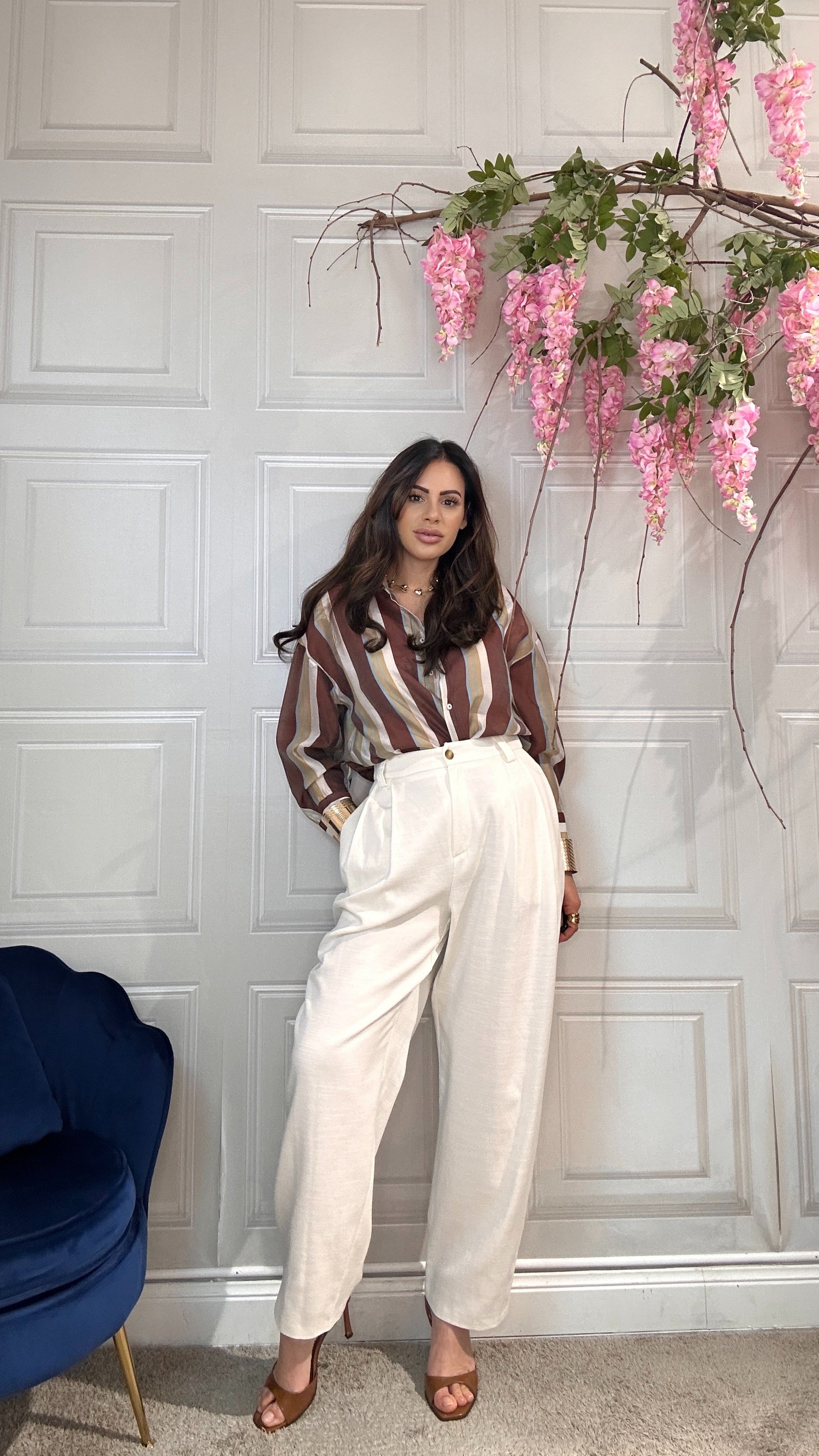 Modesta Milano™ | Pantaloni 67/26 Giulia  Panna
