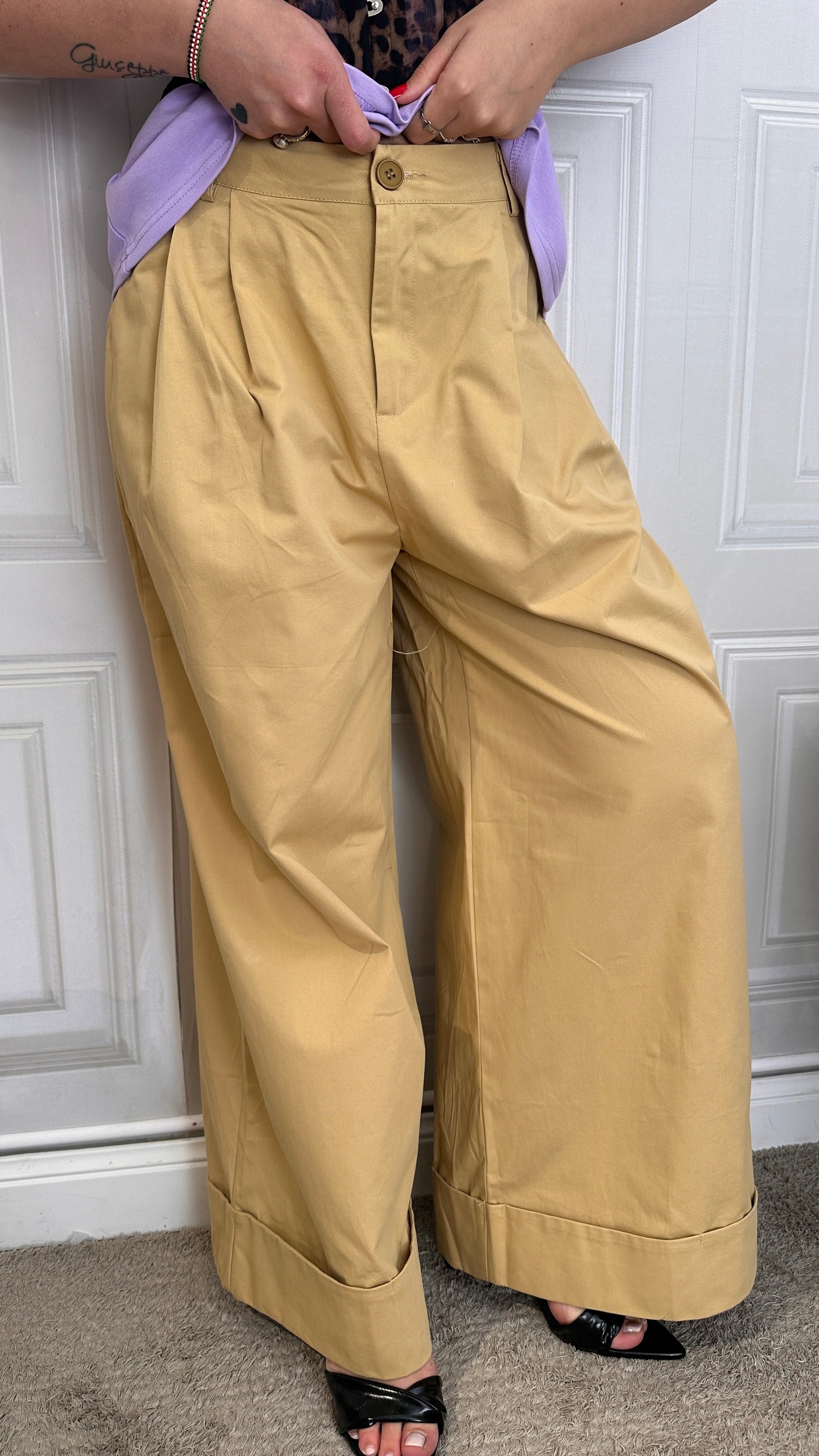 Modesta Milano™ | Pantalone Egipt Beige