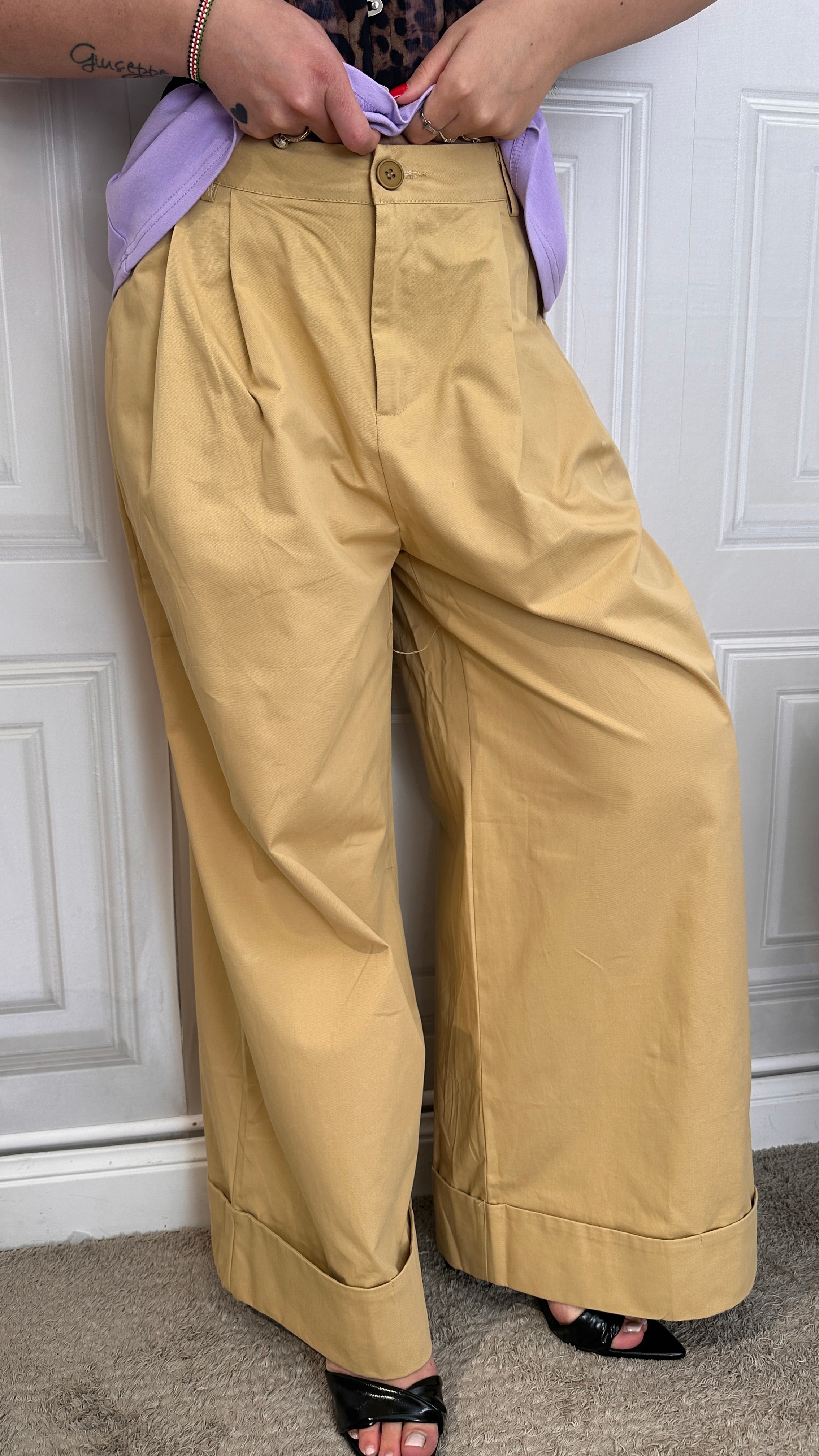Modesta Milano™ | Pantalone Egipt Beige