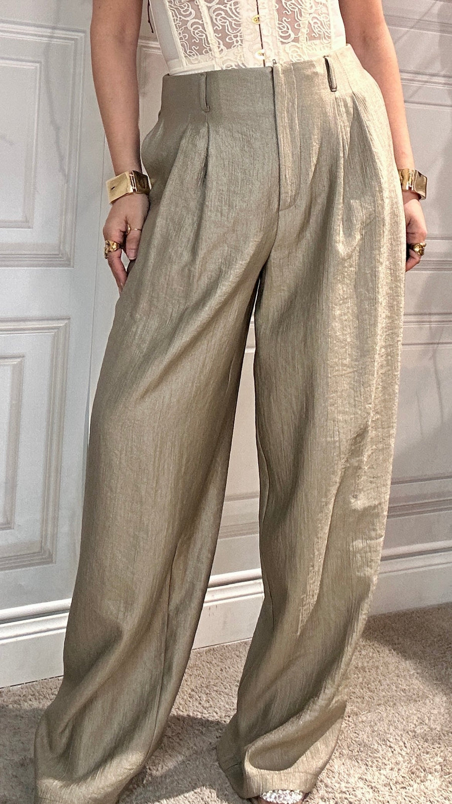 Modesta Milano™ | Pantalone Adriana verde salvia pa64/26