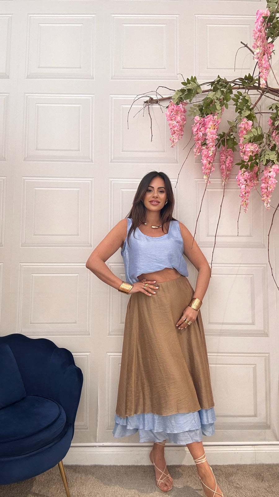 Modesta Milano™ |Doppio Top Anita azzurro