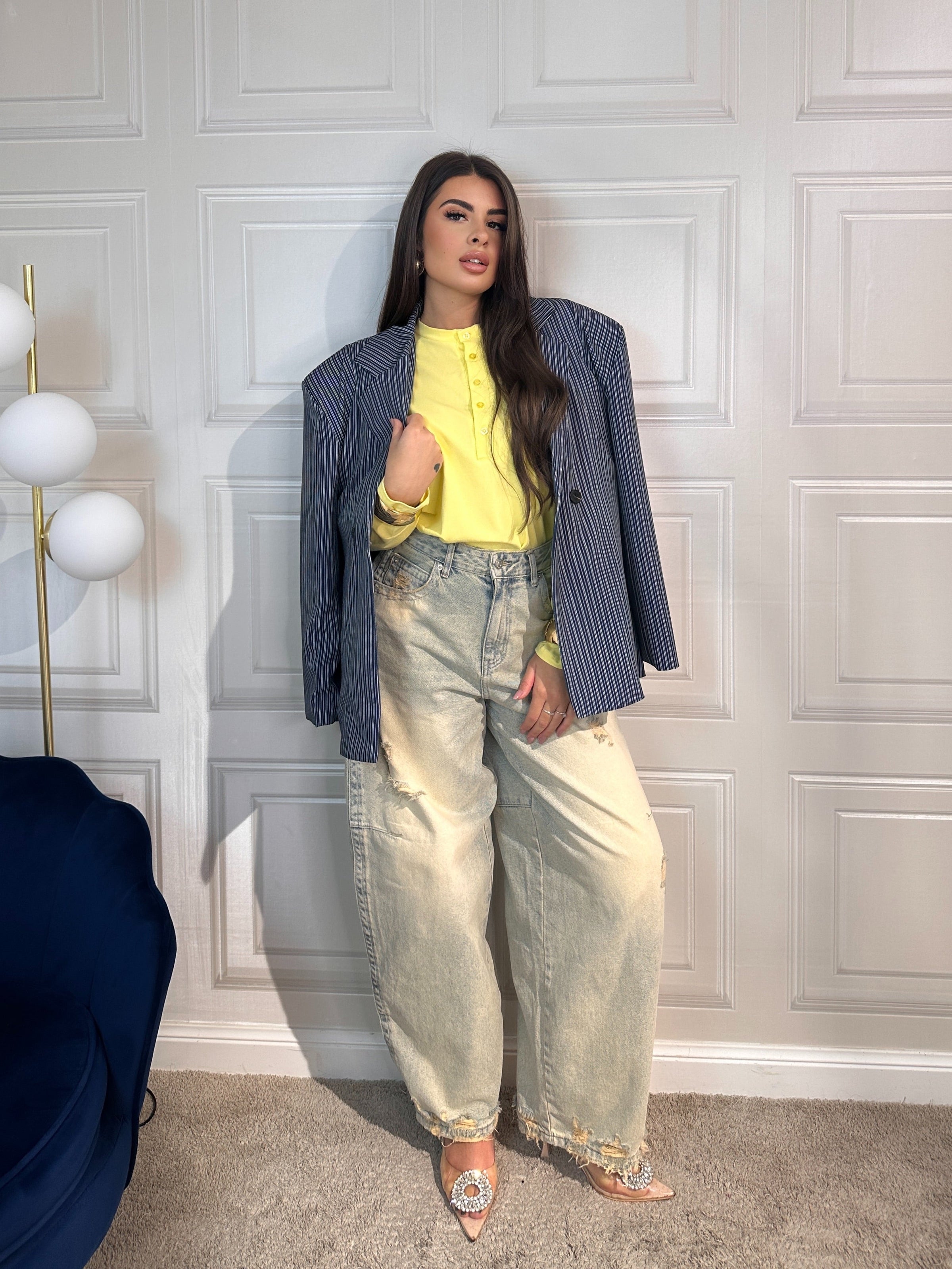 Modesta Milano™ | Shirt con spallina maxi Gialla