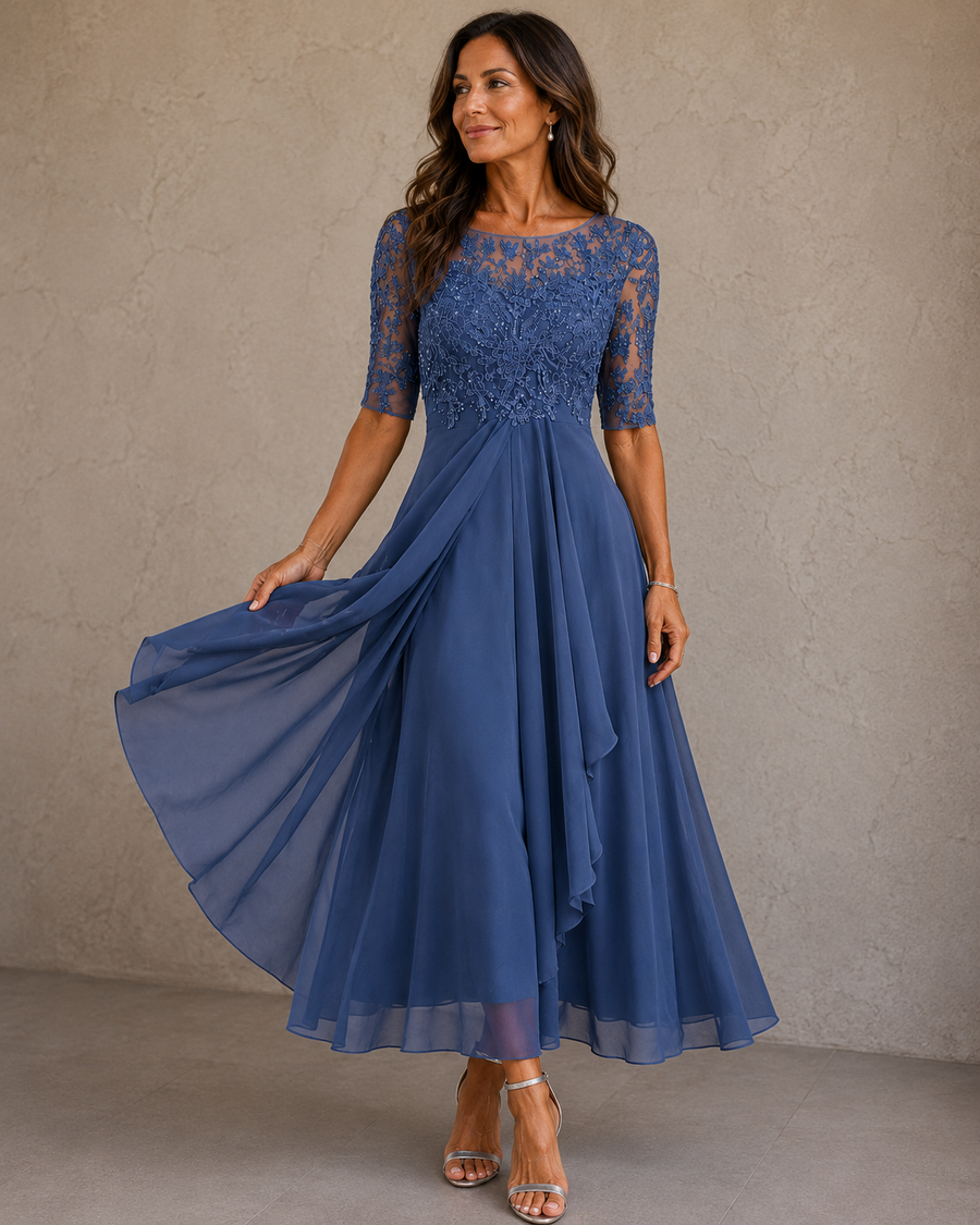 Abella | Abito in Pizzo e Chiffon