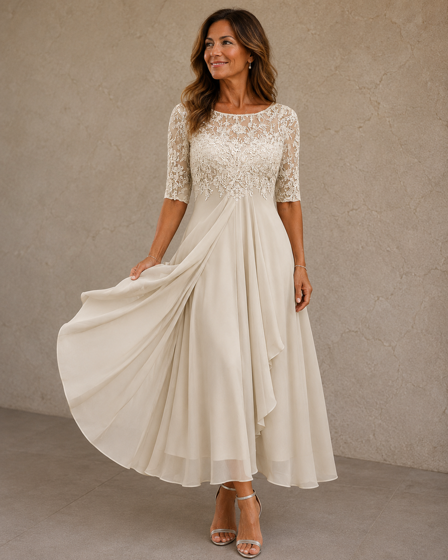 Abella | Abito in Pizzo e Chiffon