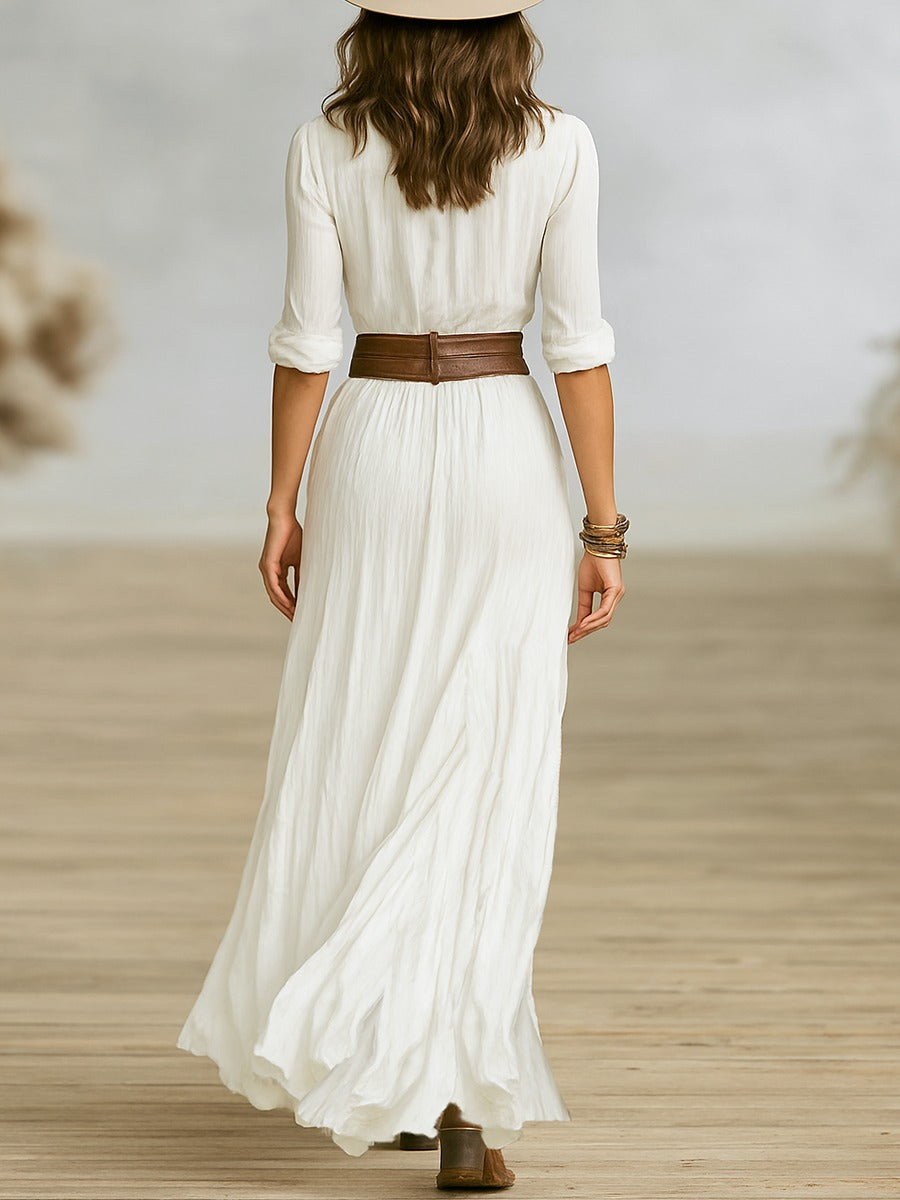 Soleane | Abito Plissettato Elegante