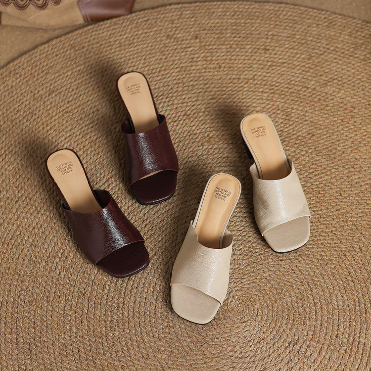 Julia | Mules Open Toe con Tacco