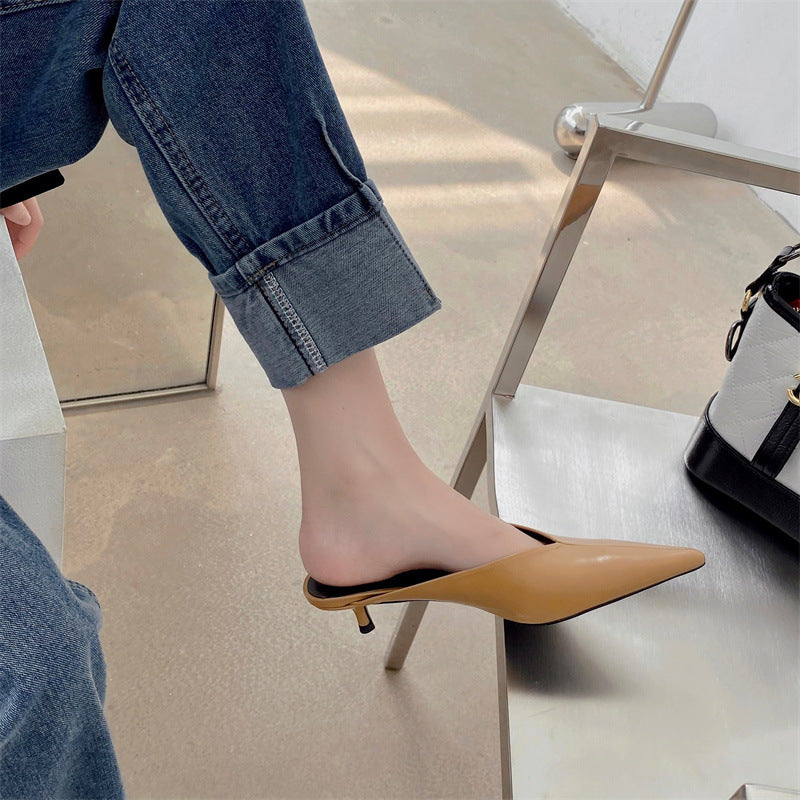 Caterina | Mules a Punta con Scollo a V