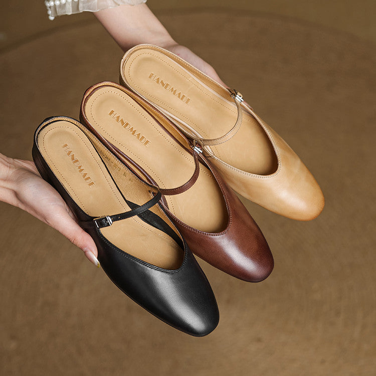Luciana | Mules Mary Jane a Punta Mandorla