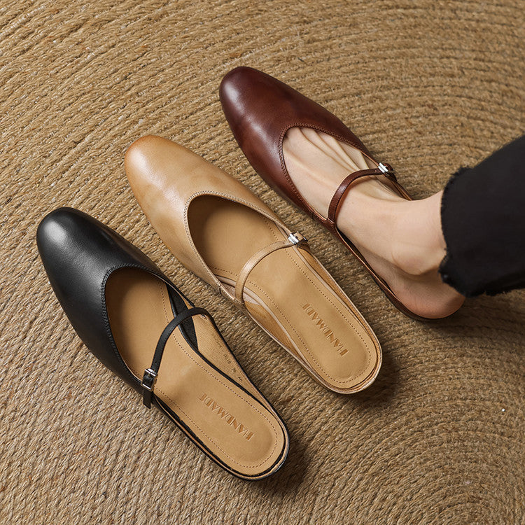 Luciana | Mules Mary Jane a Punta Mandorla