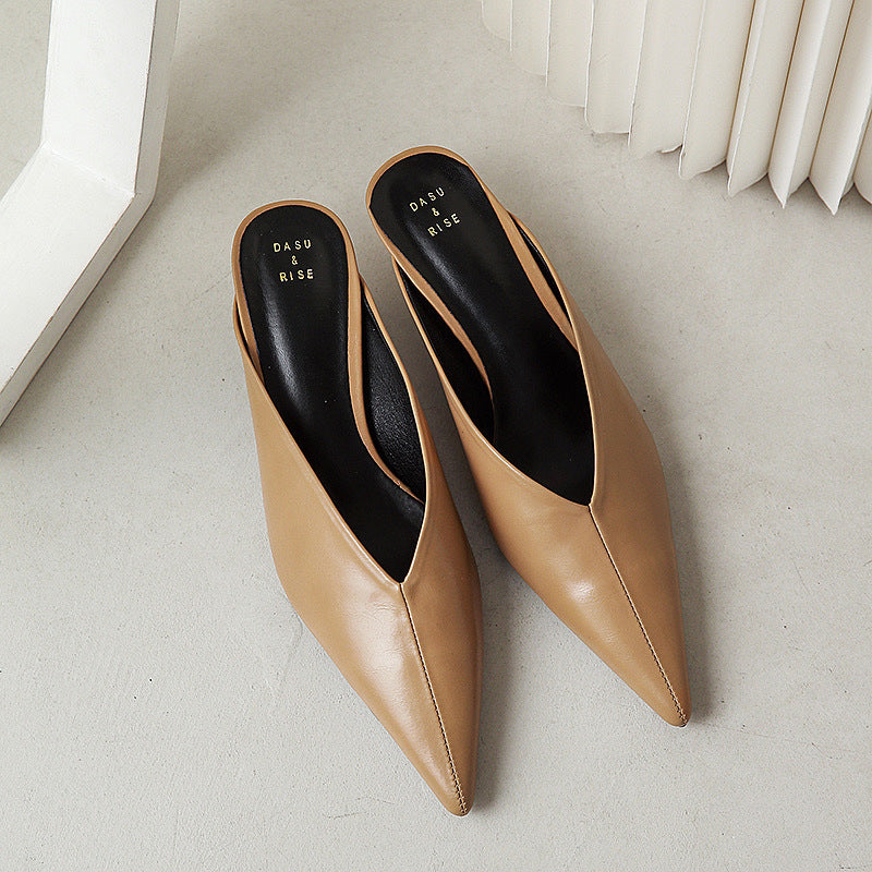 Caterina | Mules a Punta con Scollo a V