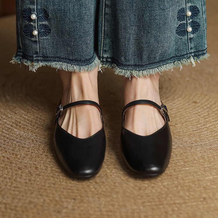 Luciana | Mules Mary Jane a Punta Mandorla