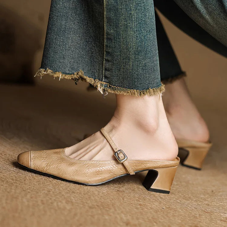 Liana | Mules Mary Jane con Tacco